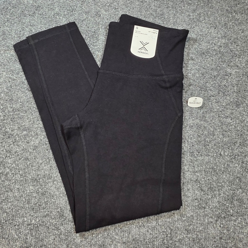 Xersion EverPerform Womens Black High Rise Fitted Leggings NWT Size S Workout